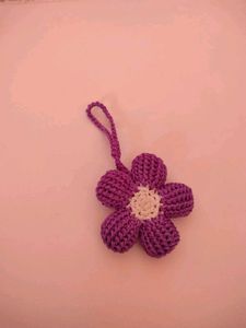 Crochet Flower bag charm