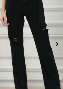 Stylish Ripped Black Jeans
