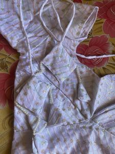 White Embroidered Skirt