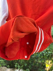 Orange &amp; White Varsity Jacket