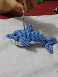 Cute Crochet Dolphin Keychain