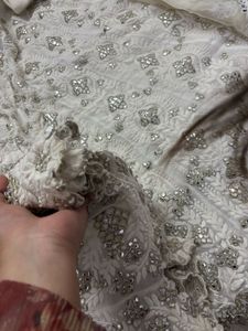 Embellished White Lehenga Choli