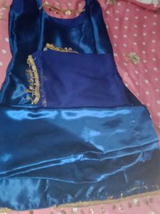Blue kurti &amp; dupatta bottom