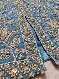 Sharara Blue Embroidered Set with dupatta