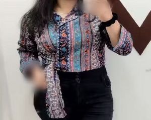 Stylish Printed Wrap Top