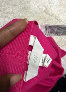 H&amp;M Cerise Mini Skirt with Slit