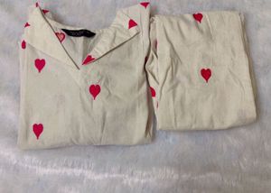 Heart Print Kurta Set