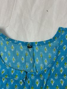 Blue Printed Kurta
