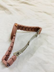 Nudish Pink Colour Wrist Watch