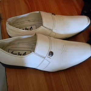 Vintage Senior Boy White Dress Shoes