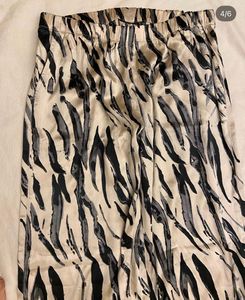Satin Zebra Print Pajama Pants