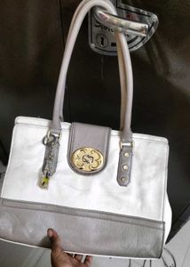 Gray & White  Bag