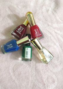 6 combo setNail Polish &amp; Rhinestones