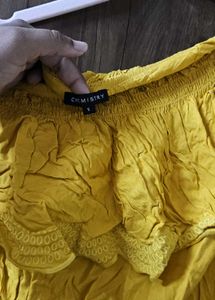 Yellow Off-Shoulder Jumpsuit