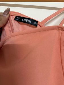 Coral Spaghetti Strap Mini Dress