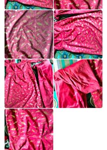 Vibrant Pink Kurta Set with Gold Print