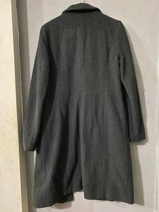 Elegant Grey Wool Blend Coat