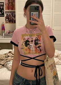 Pink "KILL THIS LOVE" Graphic Crop Top