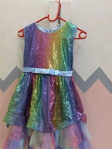 Sparkling Rainbow Sequined Dress