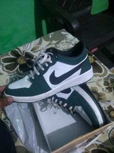 Stylish Green & White Sneakers