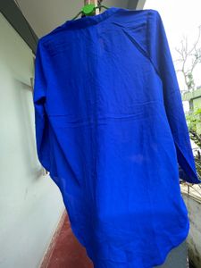 Royal Blue V-Neck Tunic Top