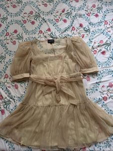 Sheer Tulle Midi Dress