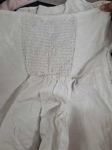 White Cotton Tube Dress