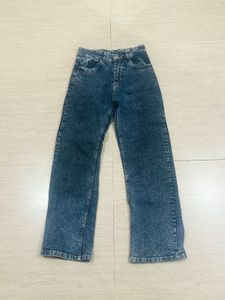 Acid Wash Wide Leg Jeans