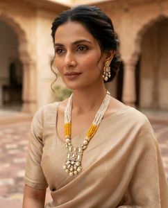 Rajputi necklace with earrings