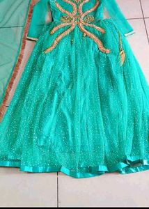 Elegant Teal Embroidered Lehenga Set
