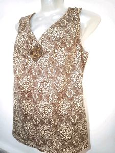 Stylish Printed Sleeveless Top