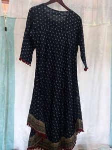 Dark Blue Gotta Work On The Kurta Gher