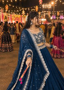 Elegant Blue Lehenga Choli Set