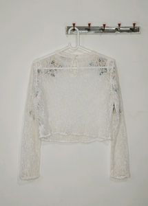 Very Beautiful Net Top With Silk Embroidery