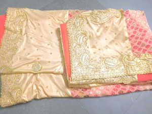 Embroidered Silk Blend Saree