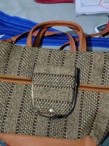 jute bag shoulder/ handbag