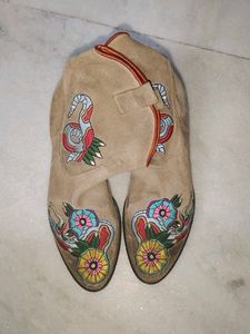 IMPORTED Italian|Pure Leather 🪡 Embroidered Boot