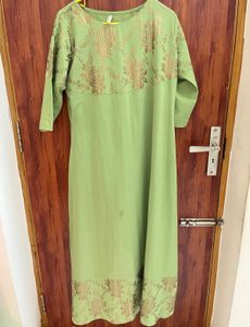 Green &amp; Gold Maxi Dress