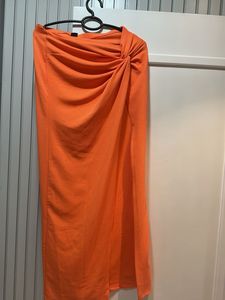 Orange Draped Beach Skirt &amp; Top