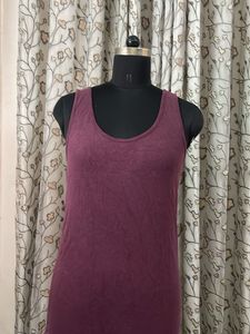 Deep Plum Sleeveless Tank Top
