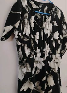 Elegant Black Floral dress with Embellishments