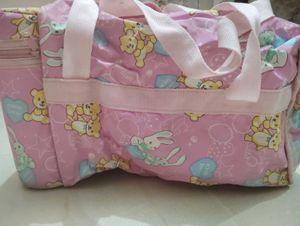 Cute Pink Teddy Bear & Bunny Bag