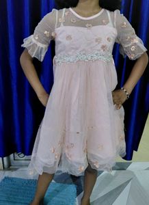 Pretty Pink Floral net frock