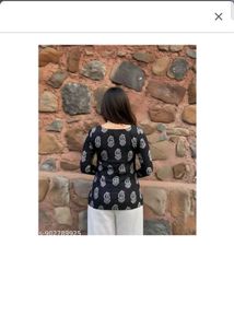 Black White Paisley Print Dress Material
