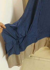Blue Sleeveless Layered Dress