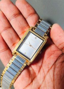 Sonata Tank Dial Gold&Silver Watch