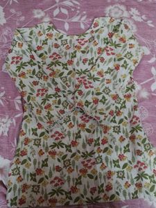 Floral Print Cotton Kurta