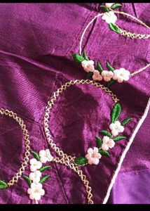 Elegant Purple Saree with Blouse