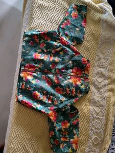 Floral Halter Neck Cold Shoulder Blouse