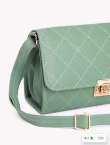Quilted Mint Green Crossbody Bag